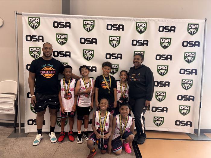 Chase Elite youth team with medals at an OSA tournament