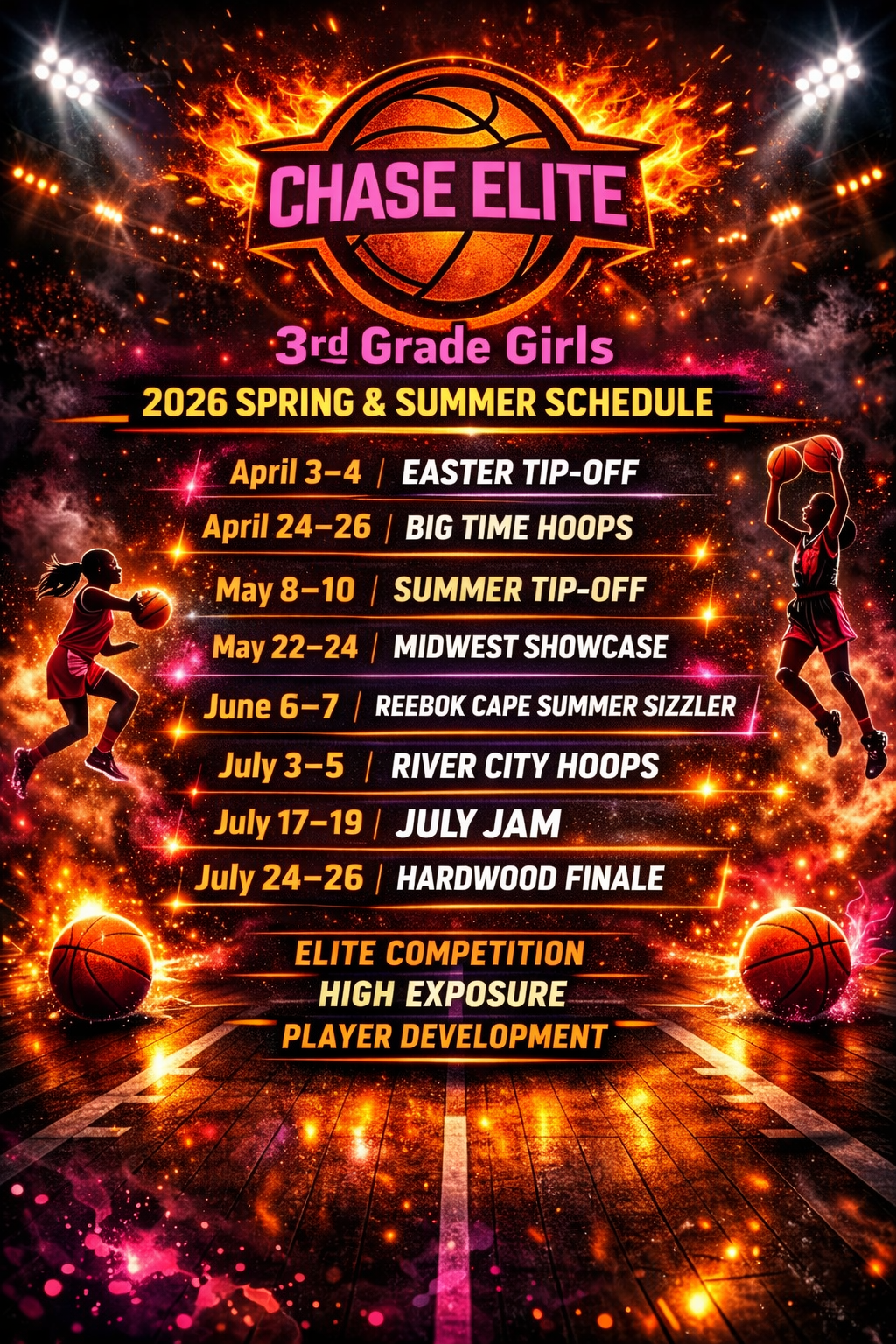 3rd Grade Girls Schedule